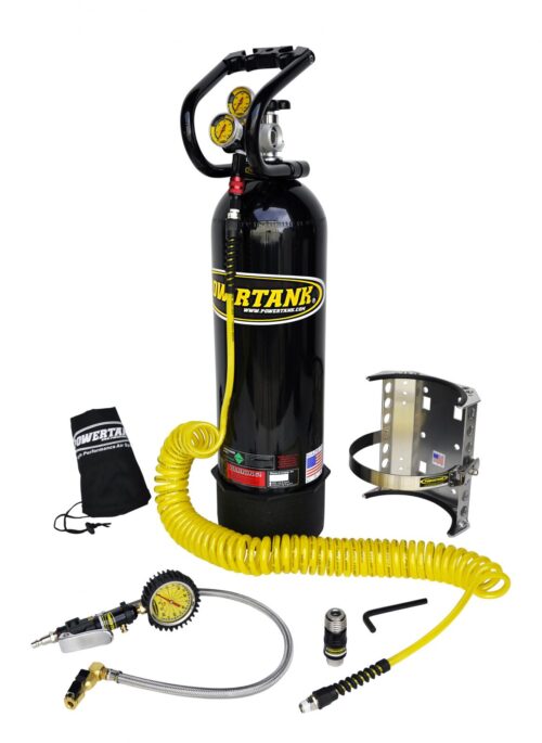 CO2 Tank 15 Lb Power Tank Package B 250 PSI Gloss Black Power Tank