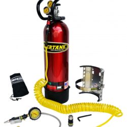 CO2 Tank 15 Lb Power Tank Package B 250 PSI Candy Red Power Tank