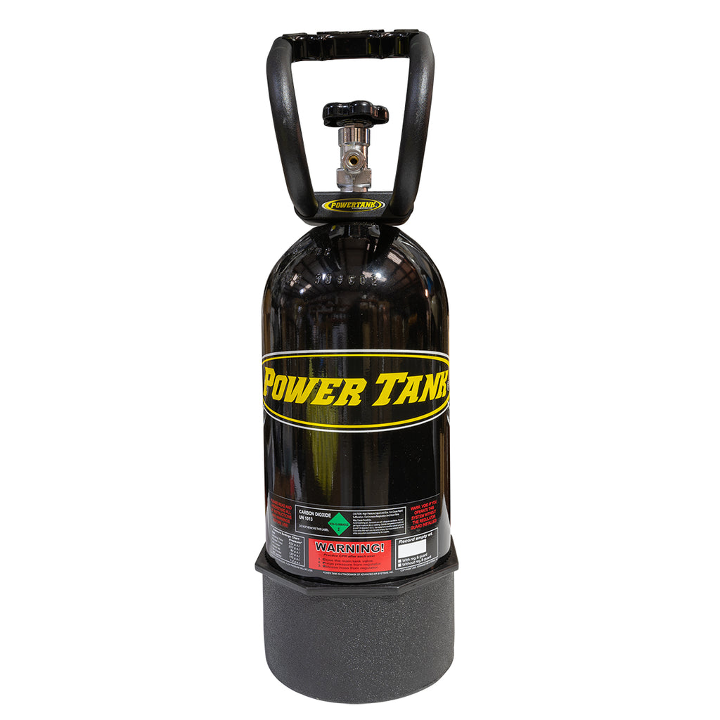10 lb Power Tank CO2 Bottle Bottle w/ Boot and Handle Gloss Black Power Tank