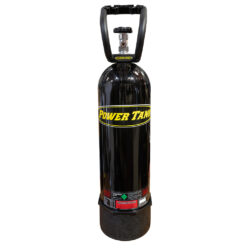 15 lb Power Tank CO2 Bottle w/ Boot and Handle Gloss Black Power Tank