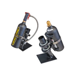 Twin Bracket Power Shot Trigger  SXS Two Bottle CO2 Air Up System Kit Power Tank